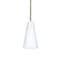 Besa Lighting Cierro Stem Pendant, Opal Matte, Satin Nickel Finish, 1x9W LED 1TT-412407-LED-SN - alternate 1